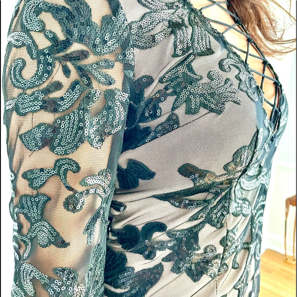 L’atiste by Amy mesh and sequin embroidered dress - Picture 4 of 5